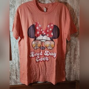 Bella Canvas Peach Graphic Tee - Best Day Ever Disney Minnie Mouse